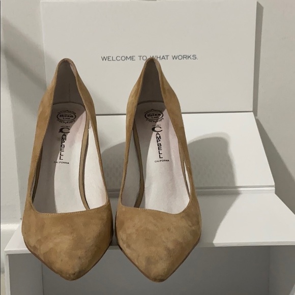 Jeffrey Campbell tan suede heels -Urban outfitters - Picture 2 of 6